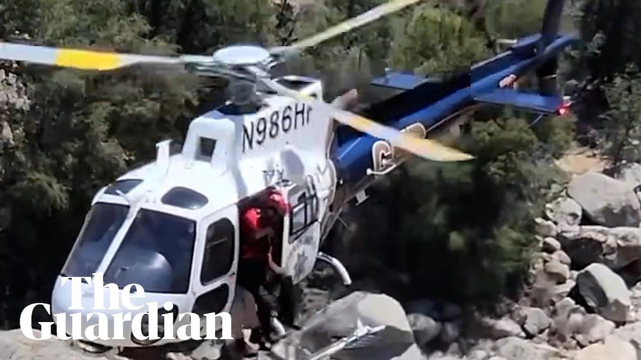 Police rescue California man trapped behind waterfall for two days ...
