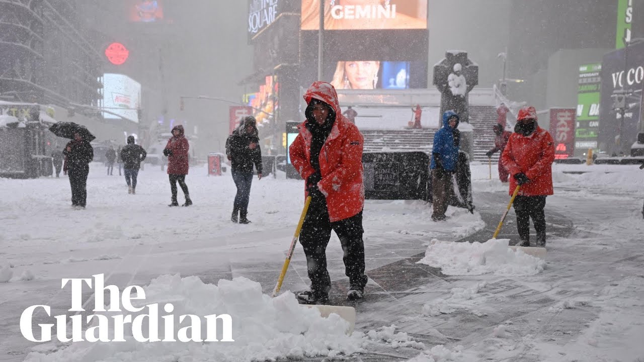 New York's Times Square blanketed in snow as city faces major winter ...
